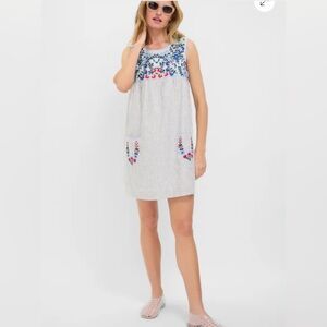 TUCKERNUCK
Tan Stripe Embroidered Linen Sunny Mini Dress sz xl